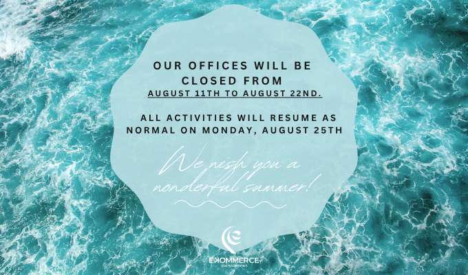 Ekommerce Summer Closure
